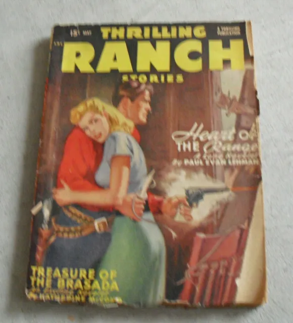 Vintage May 1949 Western Pulp Magazine Thrilling Ranch Stories