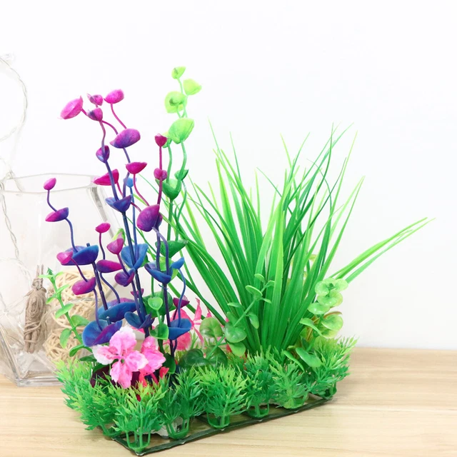 Tappeto Erba Artificiale Per Acquario 25x25 Cm – Pianta In Plastica Subacquea, Verde, Non Tossica Per Pesci