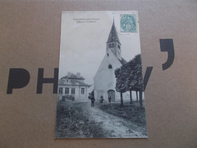 91 Varennes Sur Yerre Essonne L Eglise Et La Mairie Animees  1907