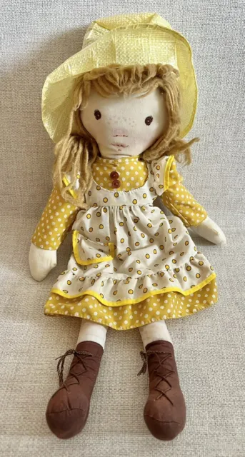 Vintage 1970's Pedigree Sarah Kay Rag Doll Holly Hobbie Ragdoll Soft Toy Cloth