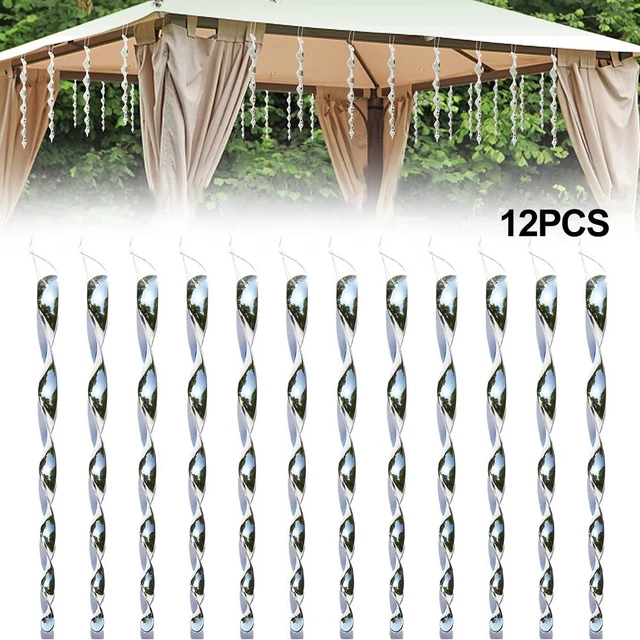 Barre a spirale riflettenti repellenti per volatili set 12 pz per misure deterre