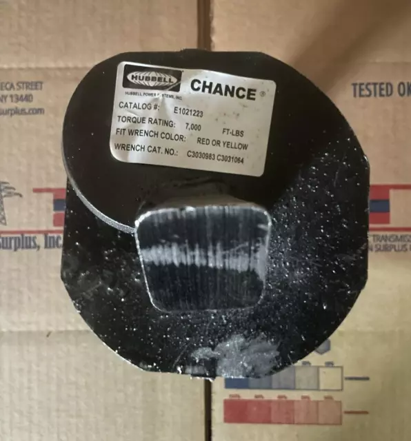 Hubble Chance Single 8" Helix Anchor, 1.5" Hub,7000 Ft/Lb Torque, 3/4-1", D184-7