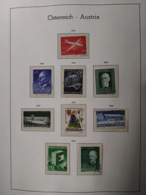 Österreich 1958 - 1991 gest. Sammlung im Leuchtturm Vordruckalbum