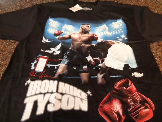 Mike Tyson Collection Black Large SS T-Shirt Iron Mike Ringside Brand New