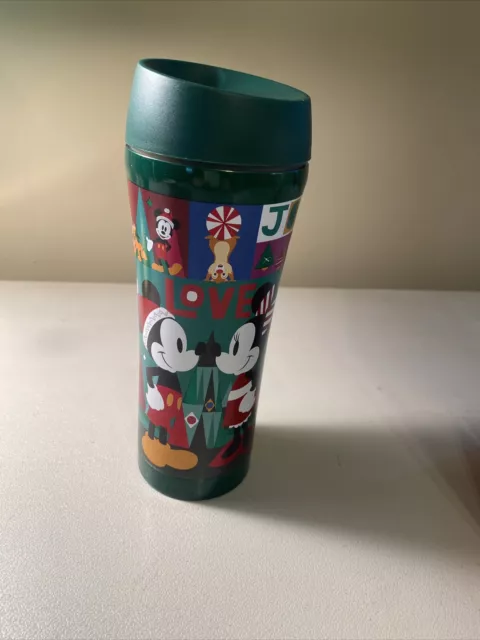 Disney Santa Mickey & Minnie Mouse, Bambi, Stitch Holiday Travel/ To Go Cup/Mug