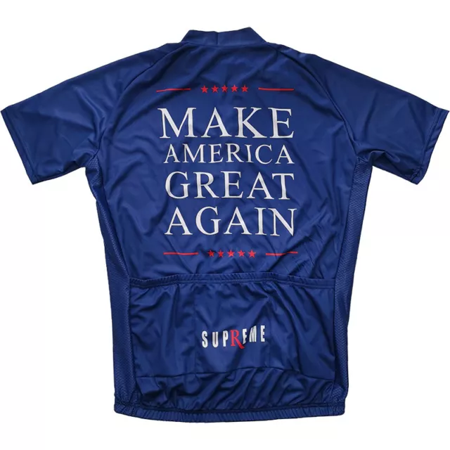 Make America Great Again Cycling Jersey Bike Jacket MTB Men Blue Shirt Outdoor