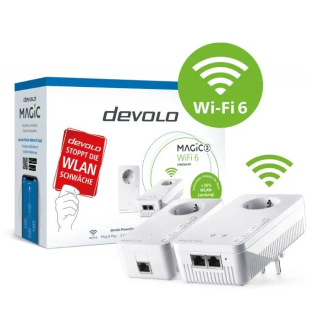 devolo Magic 2 WiFi 6 Powerline Starter Kit - Weiß 8816
