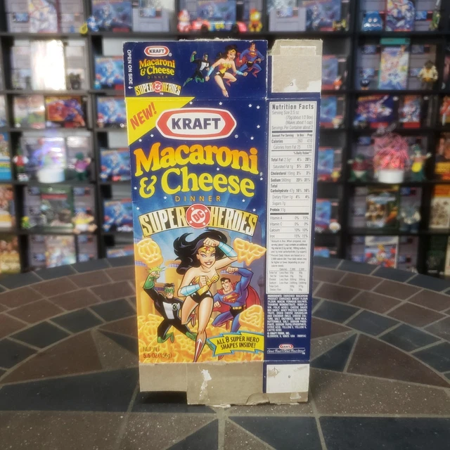 1998 Kraft Macaroni & Cheese DC Comics Super Heroes Box Wonder Woman