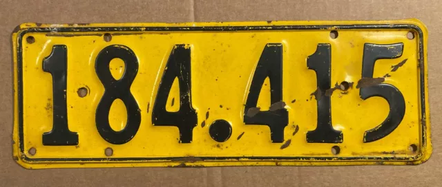 1960’s New Zealand license plate, original used