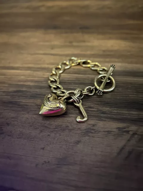 Juicy Couture Puffy Heart Charm Bracelet