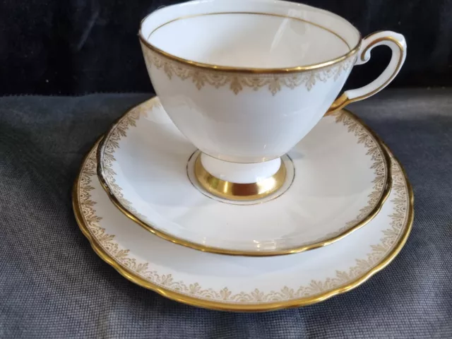 Vintage Tuscan Fine Bone China Cup, Saucer and Side Plate Trio, P 9499?