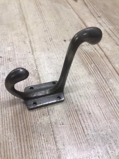 Original Antique Edwardian/1920’s  Double Coat Hook Old  Metal Reclaimed Vintage 2