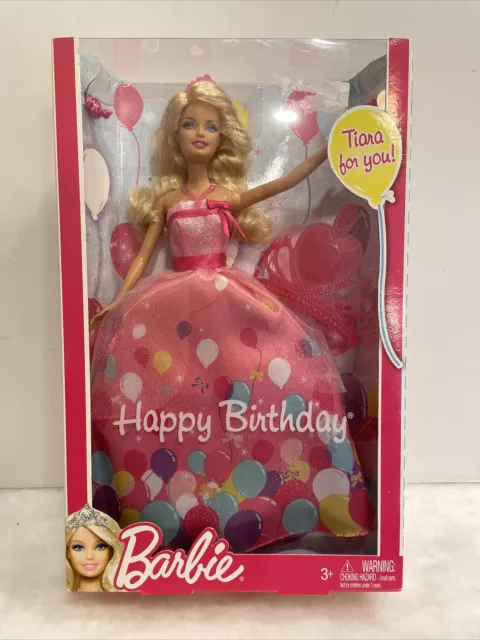 Rare Mattel 2011 Happy Birthday Tiara Barbie Doll Tiara For You Princess Ballons