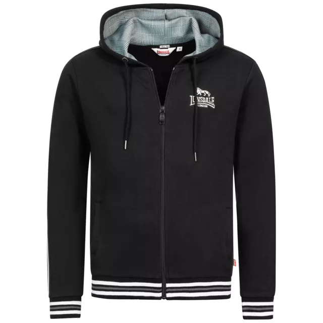 Lonsdale Kernbrough Chaqueta de Hombres Sudadera con Capucha Negro 44114