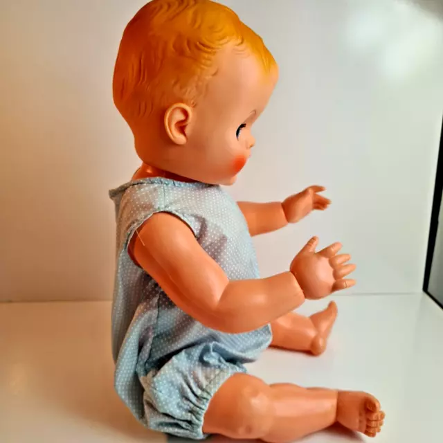 Large Vintage Evergreen Play Doll Blue Eyes Orange Hair Hard Plastic Body 3