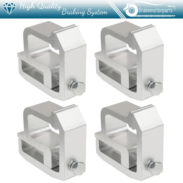 4 PCS Truck Cap Topper Camper Shell Mounting Clamps Heavy Duty Aluminum Silver