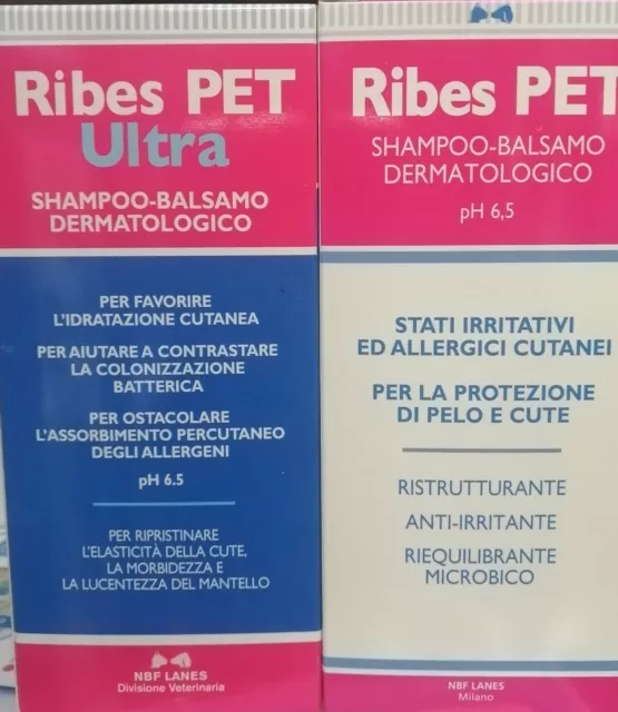 NBF LANES RIBES PET ULTRA SHAMPOO-BALSAMO o RIBES PET SHAMPOO da 200 ML