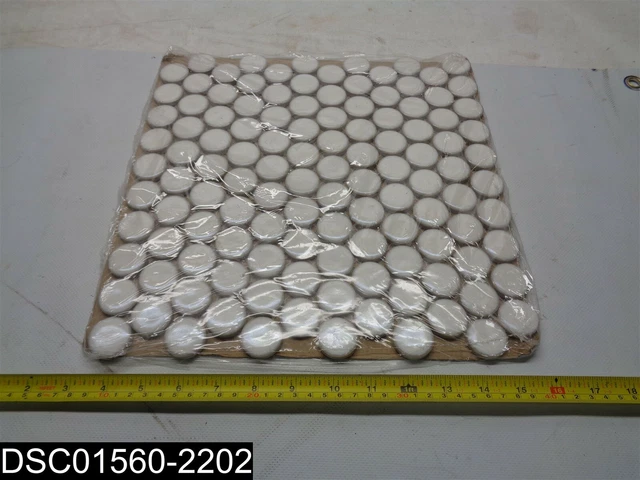 QTY=10: 13" X 13" X 1/4" White Circle Tile Sheet