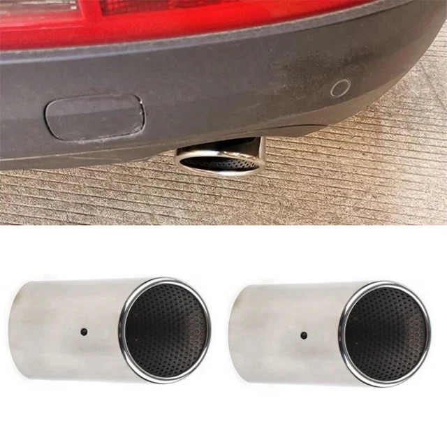 Embout D'Échappement 63mm Acier Inoxydable - Double Sortie Carrée, Style Sport