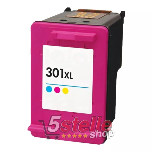 Cartuccia Colore 301Xl Per Hp Envy 4500 4502 4504 4508 5300 5530 5532 5534 5536