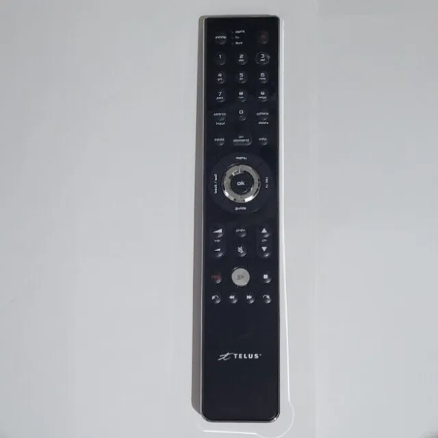 Telus Optik TV Remote Control Slimline Model 2774 - black