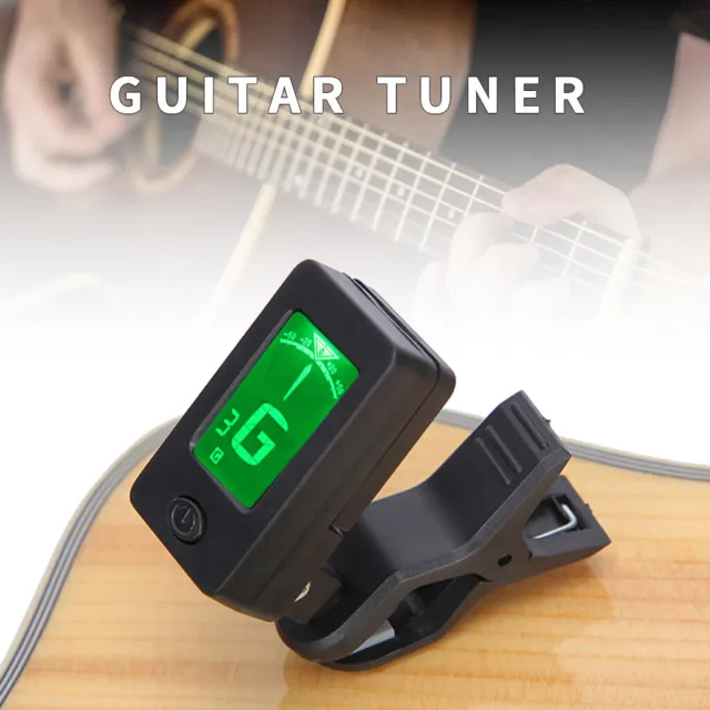 Clip-On Chromatic Digital Guitar Tuner LCD For Ukulele Bass Guitar Accessories