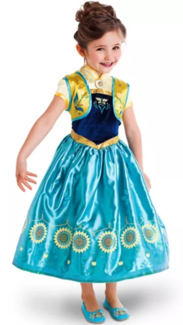 Expédié de Paris - Robe Bleue Elsa Reine Des Neiges Princesse Enfant 2 à 12  ans 