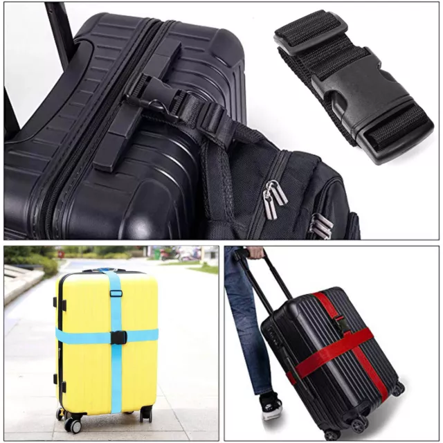 15CM/2M Suitcase Luggage Adjustable Safety Strap Travel Luggage Tie Down Belt
