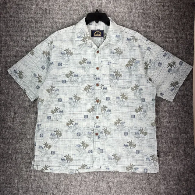 BD Baggies Shirt Mens Extra Large Hawaiian Resort Hula Girl Casual Button-Down