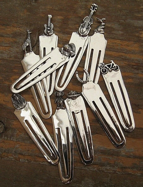 A Fabulous Wholesale Job Lot Of 10 Assorted Solid Silver 925 Bookmarks