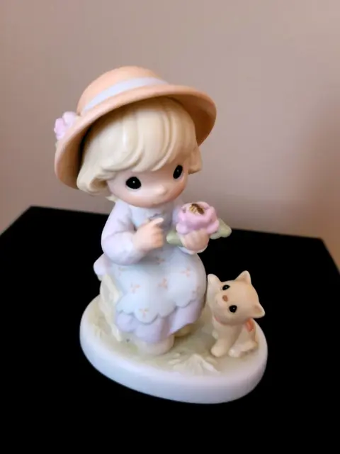 "Auntie You Make Beauty Blossom" 737623 Precious Moments figurine Kitten