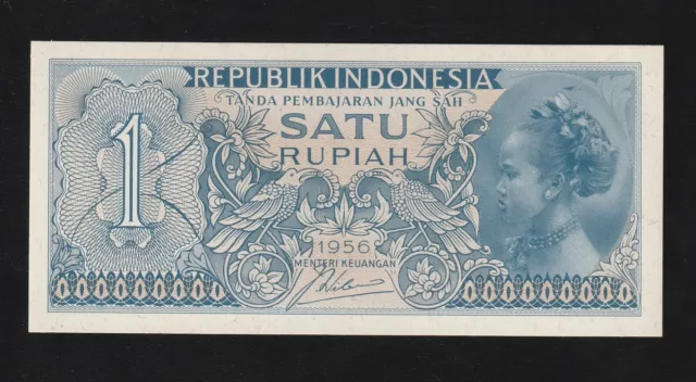 Indonesia, 1 Rupiah, 1956, P-74, UNC Javanese Girl