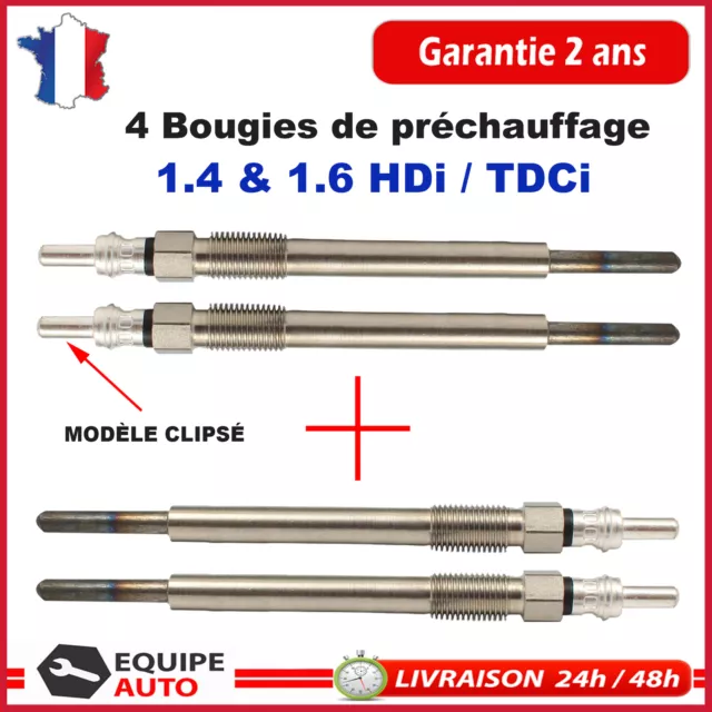 4 Bougie de Préchauffage pour Berlingo C1 C2 C3 1.4 C4 PICASSO C5 JUMPY 1.6 HDI