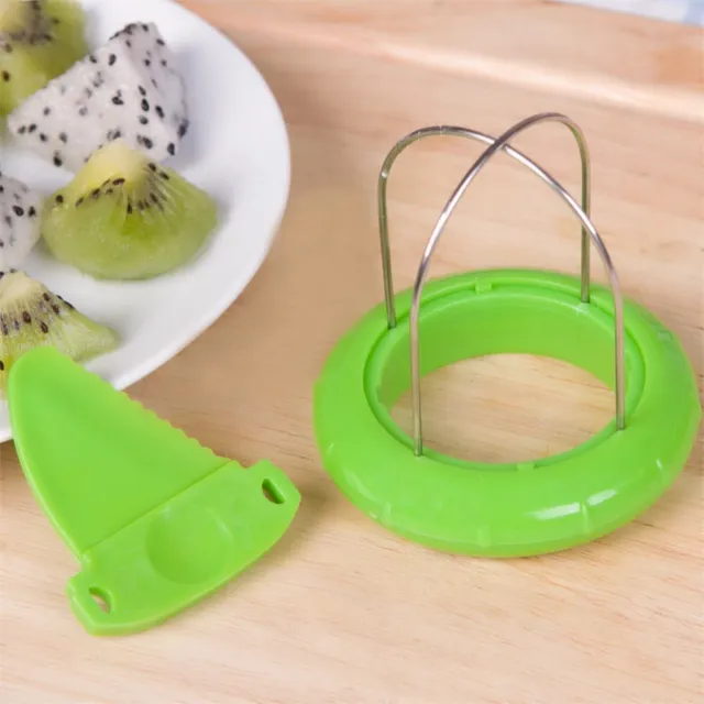 3 piezas Cuchillo dentado de cocina acero inoxidable Cortador de plástico Pelador Kiwi Pelador Mini