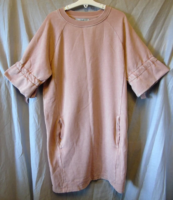 NUOVO! Abito maglione oversize svasato oversize rosa scuro età 15-16 anni UK8