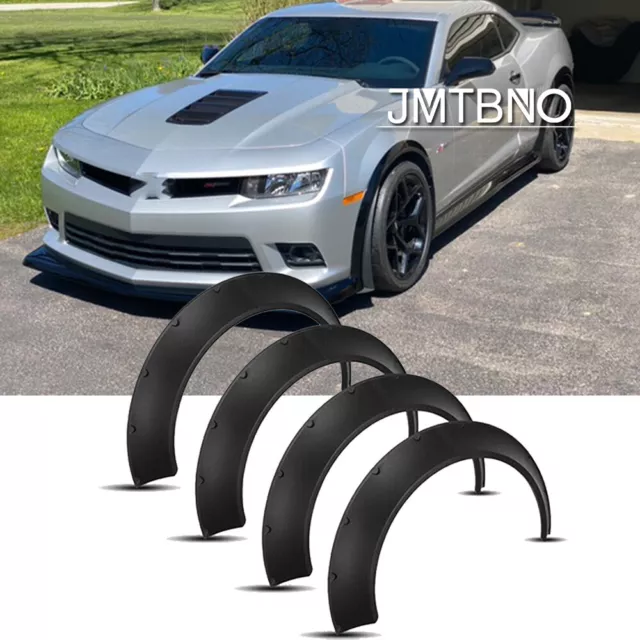 For Chevy Camaro JDM 4x Car Cover Extra Wide Body Kits PU Wheel Fender Flares US