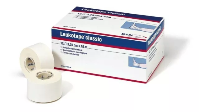 12x BSN Leukotape® Classic Weiß 3,75cm x 10m Rolle Sporttape Tape Verband Sport