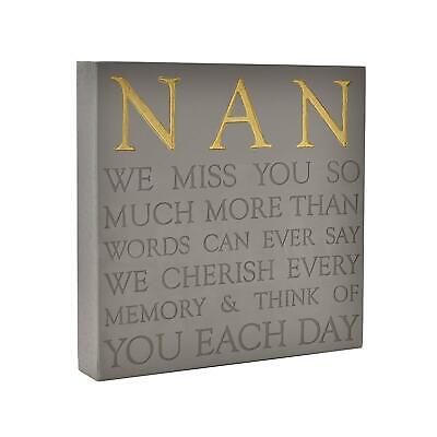 Gris Cuadrado Memorial Placa Por Thoughts Of You - Nan