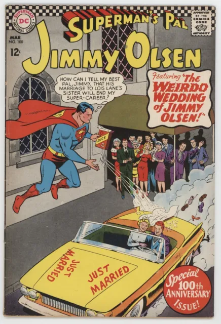 Supermans Pal Jimmy Olsen 100 DC 1967 FN Curt Swan Wedding Classic Car