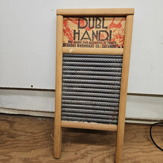 DUBL HANDI METAL Scrub Travel Washboard 8"1/2 x 18" 20.00 PicClick