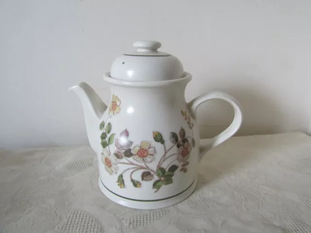 Vintage M & S Ceramic Small Autumn Leaves Design Tea Pot Coffee Pot 16cm tall