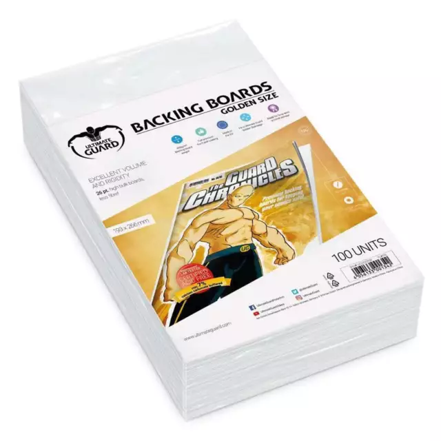 Ultimate Guard Comic Backing Boards Golden Size 100ct