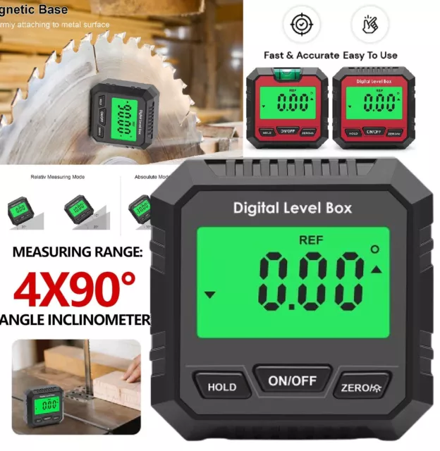 360° Magnetic Digital Protractor Angle Finder Gauge Inclinometer Level Meter