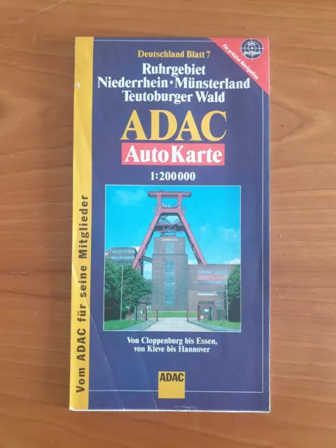 ADAC  Strassenkarte  Autokarte Deutschland Blatt 7 - Ruhrgebiet 1:200.000