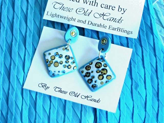 Handmade by artisan polymer clay earrings