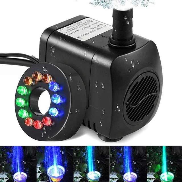 3W-25W Pumpe Teichpumpe LED Licht Springbrunnen Tauchpumpe Aquarium Wasserpumpe