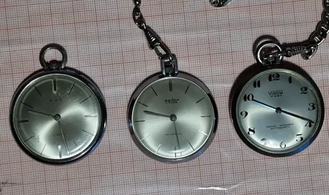 orologi da tasca vintage Lotto Peseux 330 Lorsa 238 Uomo Funzionante