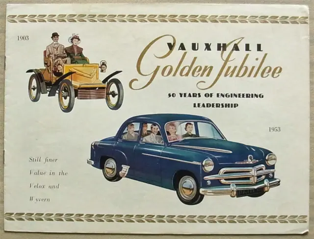VAUXHALL VELOX & WYVERN Car Sales Brochure 1954 #V997/10/53