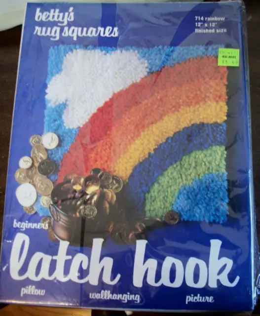 Vintage Latch Hook Sewing Kit Rainbox Bettys Sealed