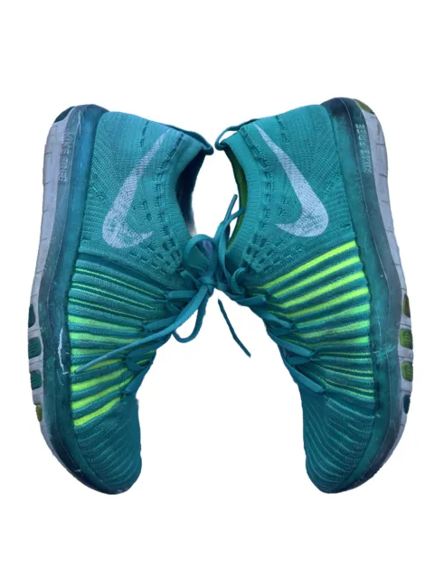NIKE Size 8 Women’s Green Free Transform Flyknit Running Shoes